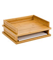 Bamboo Stacking Letter Tray