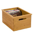 Bamboo DVD Bin