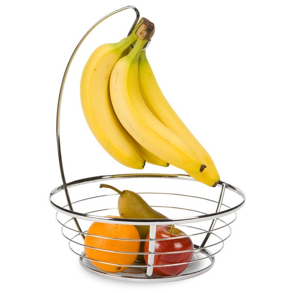 Chrome Banana Holder & Bowl The Container Store
