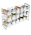 Chrome 18-Bottle Spice Rack