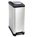Stainless Steel 12 gal. Rectangle Step Can