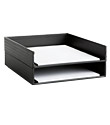 Black Punctuate Stacking Letter Tray