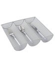 Silver 3-Section Mesh Cutlery Tray