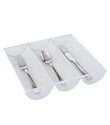 White 3-Section Mesh Cutlery Tray