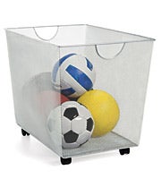 Silver Mesh Rolling Bin