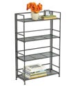4-Shelf Iron Folding Bookcase
