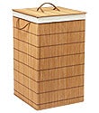 Square Bamboo Laundry Hamper
