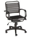 Black Flat Bungee Office Chair with Arms