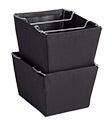 Black Canvas Stacking Bins
