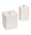 Whitewash Bamboo Canisters