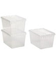 12 gal. Clear Hinge-Lid Tote