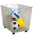 Silver Mesh Rolling Bin