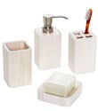 Whitewash Bamboo Countertop Accessories