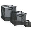 Black Folding Mesh Cubes