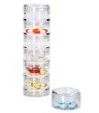 7-Section Stacking Pill Organizer with Labels