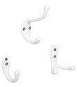 White Wall-Mounted Hooks