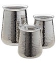 Hammered Stainless Steel Canisters