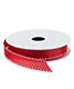 Candy Cane Edge Woven Ribbon Red