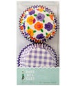 Pansies & Gingham Cupcake Liners