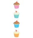 Sparkle Cupcake Stickers