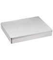 Silver Rectangular Hinge-Lid Tin