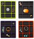 Large 9-Section Felt Accessory Tray