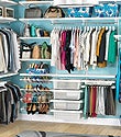 White elfa d&eacute;cor His & Hers Closet