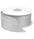 Silver Metallic Wired Ribbon