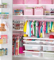 White elfa d&eacute;cor Girl's Reach-In Closet