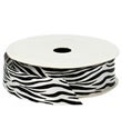Black & White Zebra Single-Faced Satin Ribbon