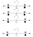 Chrome Add-On Skirt/Pant Hangers