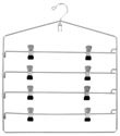 Chrome 4-Tier Swing-Arm Skirt Hanger