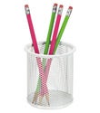 White Mesh Pencil Cup