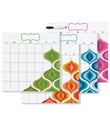 Bargello Wave Dry Erase Calendar Set