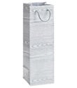 Silver Woodgrain Bottle Tote
