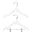Children's White Non-Slip Wood Hangers