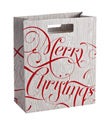 Large Driftwood Merry Christmas Gift Tote