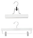 White Hardwood Trouser Clamp & Skirt Hanger