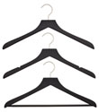 Basic Black Soft Matte Wood Hangers
