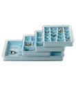 Light Blue Stacking Jewelry Tray System