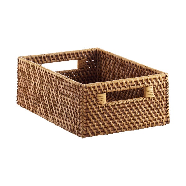 Copper Rattan Bins The Container Store