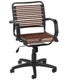 Chocolate Flat Bungee Office Chair with Arms