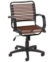 Chocolate Flat Bungee Office Chair with Arms