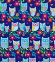 Owls on Blue Gift Wrap