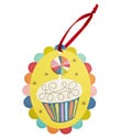 Glitter Cupcake Party 3-D Gift Tags