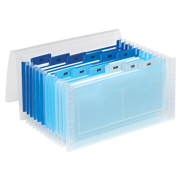 Blue 13Pocket Accordion Receipt File The Container Store