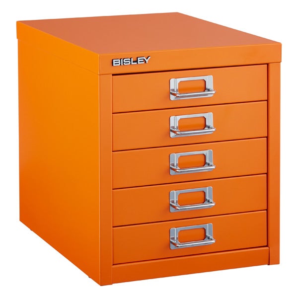 Orange Bisley 5Drawer The Container Store
