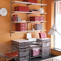 White & Platinum elfa Home Office Storage White & Platinum elfa Home Office Storage