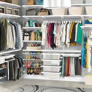 White His & Hers Closet