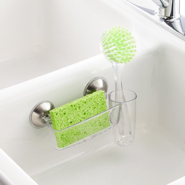 Power Lock Sink Cradle with Brush Holder The Container Store